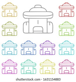 Bag multi color icon. Simple thin line, outline vector of adventure for ui and ux, website or mobile application