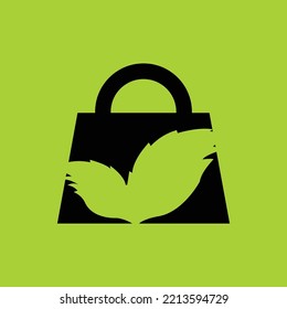 Bag nature vector logo design 