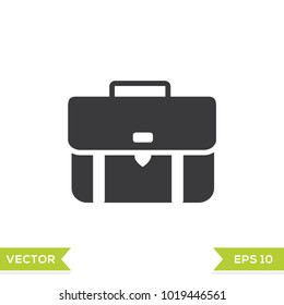 bag office man black web icon flat on white background vector template illustration 