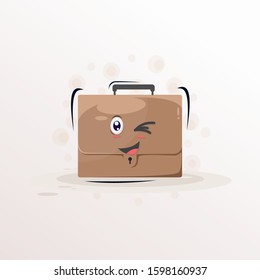 bag office mascot expressions design vector