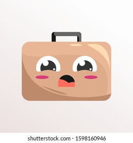 bag office mascot expressions design vector