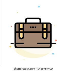 Bag, Office Bag, Working, Motivation Abstract Flat Color Icon Template. Vector Icon Template background
