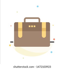 Bag, Office Bag, Working, Motivation Abstract Flat Color Icon Template