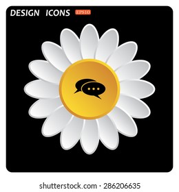 bag on wheels. icon. vector design Chat, messages.