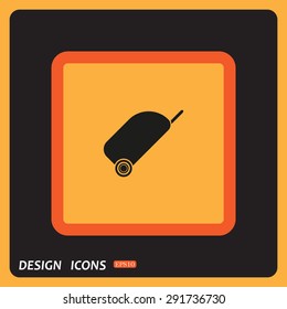 bag on wheels. icon. vector design