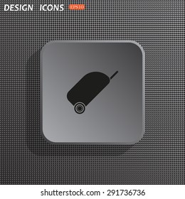 bag on wheels. icon. vector design