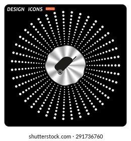 bag on wheels. icon. vector design