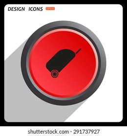bag on wheels. icon. vector design