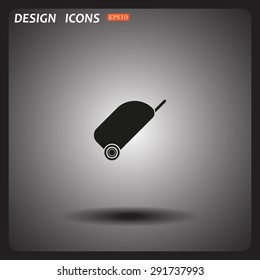 bag on wheels. icon. vector design