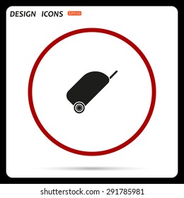 bag on wheels. icon. vector design