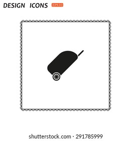 bag on wheels. icon. vector design