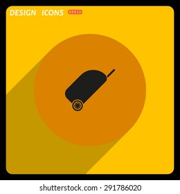 bag on wheels. icon. vector design