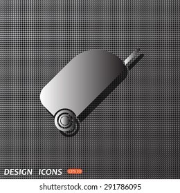 bag on wheels. icon. vector design