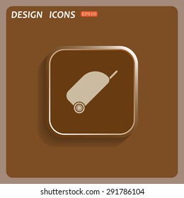 bag on wheels. icon. vector design