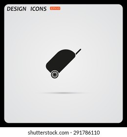 bag on wheels. icon. vector design