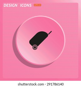 bag on wheels. icon. vector design