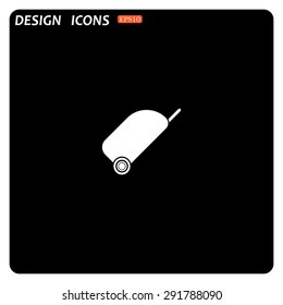 bag on wheels. icon. vector design