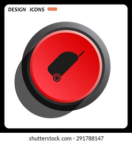 bag on wheels. icon. vector design