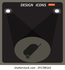 bag on wheels. icon. vector design