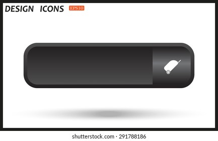 bag on wheels. icon. vector design