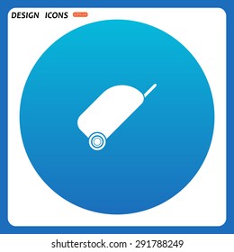 bag on wheels. icon. vector design