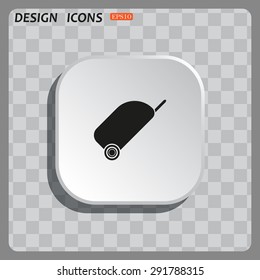 bag on wheels. icon. vector design