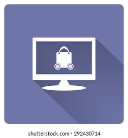 bag on wheels. icon. vector design
