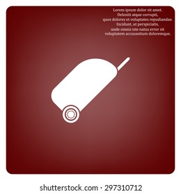 bag on wheels. icon. vector design