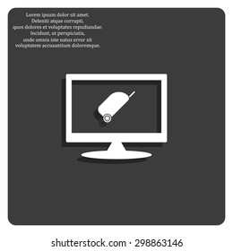 bag on wheels. icon. vector design