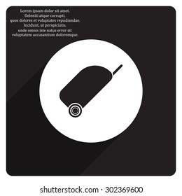 bag on wheels. icon. vector design