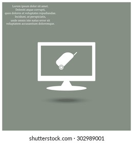 bag on wheels. icon. vector design