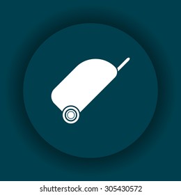 bag on wheels. icon. vector design