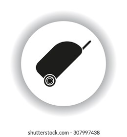 bag on wheels. icon. vector design
