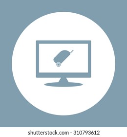 bag on wheels. icon. vector design