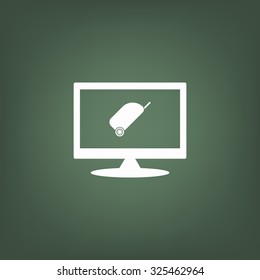 bag on wheels. icon. vector design