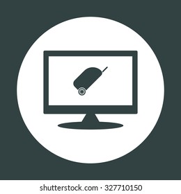 bag on wheels. icon. vector design