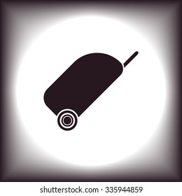bag on wheels. icon. vector design