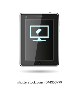 bag on wheels. icon. vector design