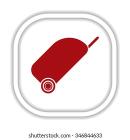 bag on wheels. icon. vector design
