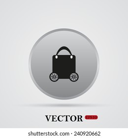 bag on wheels , vector, EPS 10
