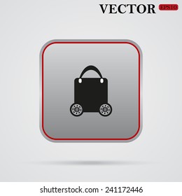 bag on wheels , vector, EPS 10