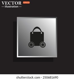 bag on wheels , vector illustration, EPS 10