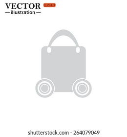 bag on wheels , vector illustration, EPS 10