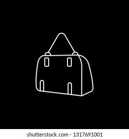 Bag out line Icon black background