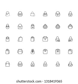 Bag out line Icon set