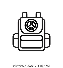 Bag Outline Icon Vector Illustration