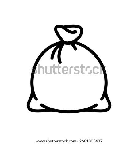 Bag outline line icon. sack line symbol