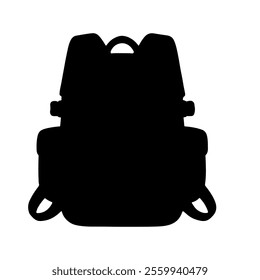 Bag pack  icon silhouette icon vector design.
