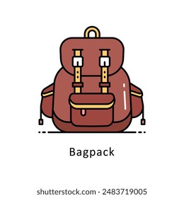 Bag pack vector   Filled outline Design illustration. Symbol on White background EPS 10 File