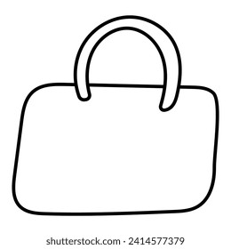 bag package gift store surprise sweets fashion valentines day line doodle icon 